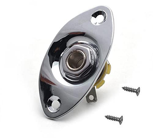 E-Gitarre Pickup Oval Output Input Jack Socket Cover with Mounting Screws Zubehör Gitarre Electric 2