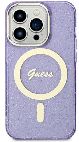 Guess GUHMN61HCMCGU Hülle für iPhone 11 / Xr 6.1 lila hardcase Glitter Gold