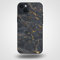 Hülle Passend für Smartphonica Handyhülle für iPhone 14 Plus mit Marmor Druck - TPU Back Cover Case Marble Design - Gold Grau/Back Cover