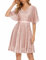 Wedtrend Pailletten Kleid Damen Cocktailkleid Damen Knielang Sexy Sommerkleid WTS6003 Rosegold S