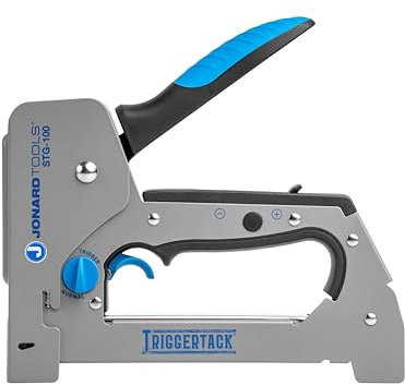 Jonard Tools STG-100 TriggerTack Agrafeuse de câble isolée – Mécanisme de déclenchement avancé, contrôle de profondeur réglable, poignée ergonomique, compatible avec les agrafes Jonard & Arrow,