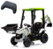 4-In-1 Elektro Bagger & Bulldozer Spielzeug Mit Fernbedienung | 12V Kinderauto Mit Frontlader, Hupe & Eva-Reifen | Baufahrzeuge Set für Kleinkinder