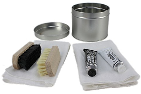 OFFORM DESIGN Schuhputzbox Schuhpflegeset für die Reise 6-teilig in Metalldose Nr.33020