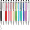 MengRan Niedliche Stifte Bling Bling 2-in-1 Slim Crystal Diamond Stylus Stifte und schwarze Tinte Kugelschreiber (12 Farben)