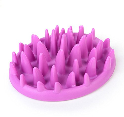 MissFox Gamelle Anti-glouton Gamelle Interactif pour Chien Chat Gamelle Evite Manger Vite (Violet)