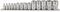 Draper 34415 1/4, 3/8, 1/2-Inch Square Drive Draper TX-Star Socket 14 Piece Set , Blue