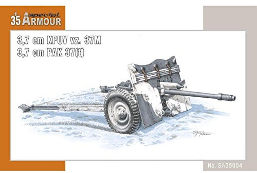 Special Hobby 100-SA35004 Modellbausatz Kanon 3,7cm KPUV vz.37cm Pak M 37 (t), Nicht bemalt