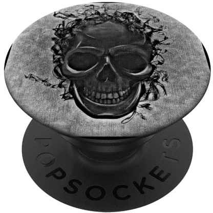 PopSockets Totenkopf Skull Toten Kopf Death Head Schwarz Gothic PopSockets mit austauschbarem PopGrip