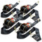 Wiltec Automatik Zurrgurt 4er Set 750 daN Zuglast 1,8m x 50mm PES Spanngurt mit Spitzhaken selbstaufrollend