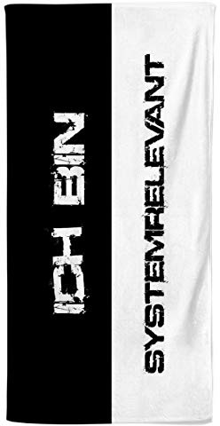 Power Towel Sporthandtuch 100 x 50 cm, NO Pain NO GAIN NEON 1, Gym Edition, Fitness Handtuch mit Motivationsspruch