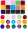 MissAudrey 1800pcs 4mm Faceted Crystal Bicone Glass Beads for Jewelry Making 15 Color Bicone Shaped Crystal Beads for DIY Craft Bracelets Necklaces Earrings Jewellery Making with Container Box