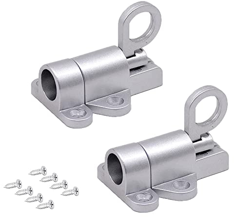 Automatique Verrou Porte Aluminium, 2 Pièces Loquet à Ressort, Verrou Porte à Rebond, Verrou de Porte à Verrouillage Automatique, pour Portes de Balcon, Portes de Jardin, Fenêtres, Portes D'Armoires