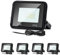 Lospitch 5x 10W LED Strahler Außen, 900LM Superhell Fluter, IP66 Wasserdicht LED Außenstrahler, 3000K Warmweiß LED Scheinwerfer Flutlicht Wandbeleuchtung für Stadion, Sportplatz, Hof, Garten Deko
