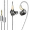 NEX WGZBLON BL-07 HiFi In Ear Monitor, 10 mm Fibra Diaframma Alta Risoluzione Cavità in Lega di Zinco, 2 Pin Design Staccato Cuffia Auricolare per Musicista Drummer Singer (senza Mic, Gun)