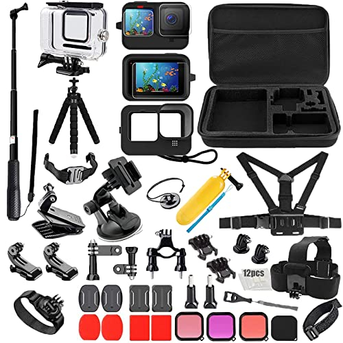 Pikioraz Action Kamera Zubehör Kit Set, Action-Kamera Zubehör-Kit Kompatibel mit GoPro Hero, Actionkamera Zubehörset Bundle für GoPro Hero 9 10 11 12