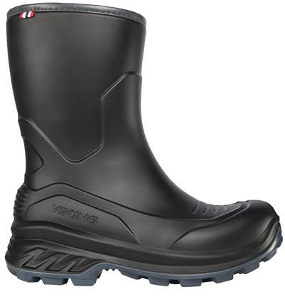 Viking Unisex Trophy Icefighter Mid Warm Snow Boot, Black/Grey, 46 EU Weit