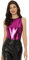 Allegra K Débardeur Brillant métallisé A-Line Shimmer Camisole Vest pour Femme Fuchsia XL