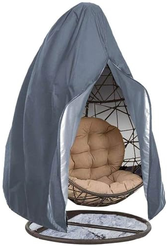 Ei Stuhl Abdeckung Balkon Outdoor Reißverschluss Hängenden Schaukel Eierschale Stuhl Staubdicht Regen Abdeckung Hängenden Korb Abdeckung Möbel Abdeckung Eierschale Abdeckung (Color : Grey, Size : 11