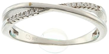 Beneto Ring Charming Double Ring Made of Silver AGG225 - Schaltung: 56 mm sBE1324-56 Marke, Estándar, Nicht-Edelmetall, Kein Edelstein