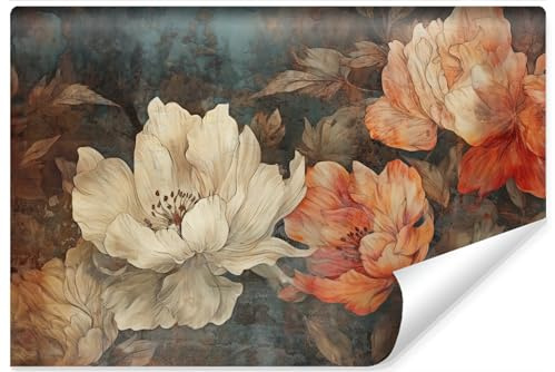 Muralo Fototapete Vlies 3D, Blumen, Kunstdruck, Wandtapete - 270x180 cm | Beeindruckendes 3D-Design, hochauflösender Druck - ideal für Wohnzimmer und Schlafzimmer, Ein außergewöhnliches Raumerlebnis