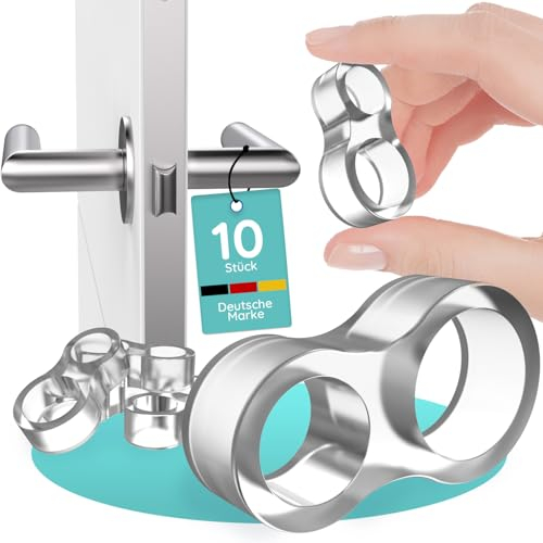 Türklinkenpuffer [10 Stück] – Türstopper Klinke transparent aus Silikon, Türgriff Schutz & Türpuffer – Türklinken Stopper/Türgriff Stopper für Wandschutz Türklinke und Zimmertüren