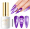 Imtiti Cat Eye Gel Nail Polish, 15ML Purple Holographic Glitter, Magnetic UV LED Gel Polish, Crystal Galaxy Sparkly Home DIY Manicure Nail Salon Kit