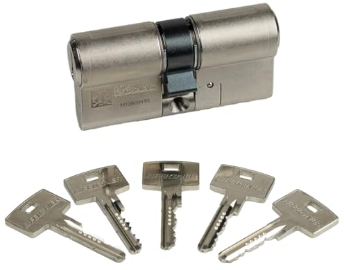 ABUS MAGTEC 2500 Doppelzylinder 30|30 | Magnet-Technologie | Kopierschutz Bohrschutz Ziehschutz | Not- und Gefahrenfunktion | Patentschutz | 5 Schlüssel + Sicherungskarte | Gleichschließend