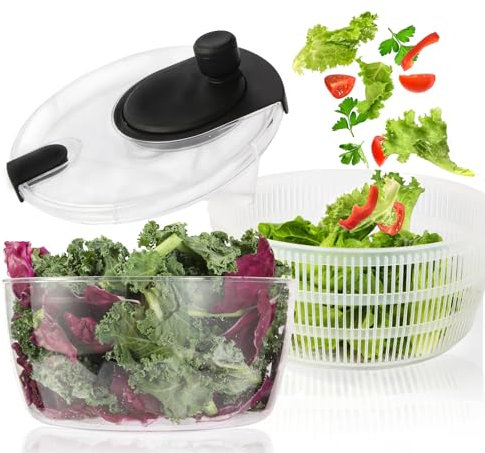 Santozz Rotativo Insalata Spinner, Lattuga, Rondella Vegetale