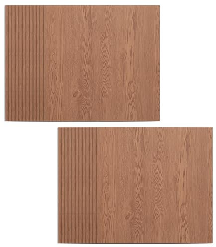 24pcs Vinyl Floor Tiles, Self Adhesive Peel and Stick Wood Effect Flooring, Waterproof for Kitchen Bathroom Living Room (Light Brown)
