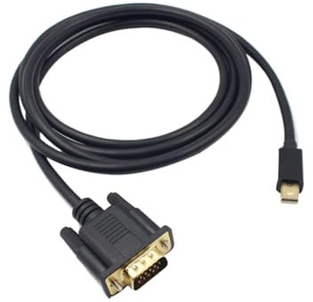 Uonlytech 1.8m Displayport Vga Adapterkabel Fuß Vergoldet Mini Displayport Standard Vga Kompatibel Mit Laptop Und Desktop Unterstützt Auflösung