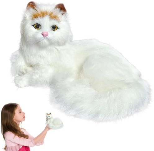 Giocattoli realistici di peluche per gatti, giocattolo di simulazione di peluche per gatti | Simulazione di peluche giocattolo per gatto bambola per animali domestici giocattolo per abbracciare