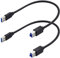 LANMINGLEL Cable de impresora USB 3.0 USB 3.0 tipo A macho a tipo B macho cable de impresora de alta velocidad para escáneres, impresoras, discos duros externos de escritorio y más (2 unidades)