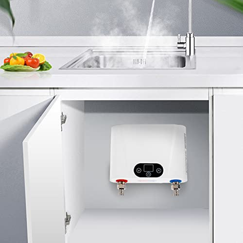 Chauffe-eau électrique instantané 5500 W - Chauffe-eau sous évier étanche à la pression avec température réglable - Idéal pour évier de cuisine, lavabo de salle de bain