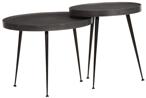 vidaXL Couchtisch 2 STK. Schwarz Holzwerkstoff, Beistelltisch, Wohnzimmertisch, Akzenttisch, Sofatisch, Kaffeetisch, Beistelltisch, Teetisch