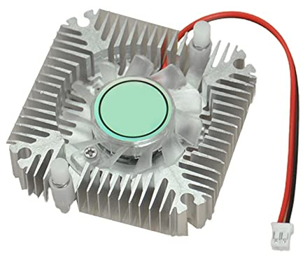 Disipador de calor de aluminio con ventilador para 1 W, 3 W, 5 W, 10 W, gráficos de alta potencia, disipador de calor de 5,5 cm, distancia entre orificios, disipador de calor, enfriador de CPU