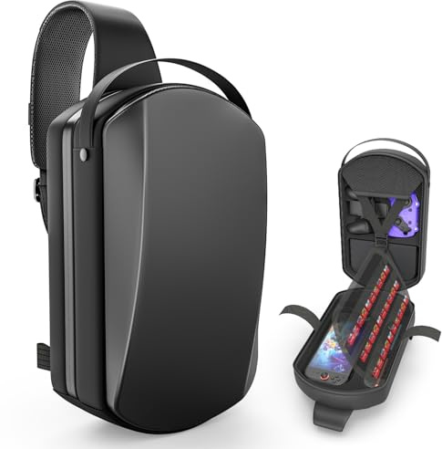 Sling Tasche kompatibel mit Nintendo Switch 2 (2025), große Tragetasche stilvolle Crossbody Tasche mit EVA Hard Shell, verdickte Futter Kante Voll Schutz Reisehülle kompatibel mit Switch 2 (Schwarz)