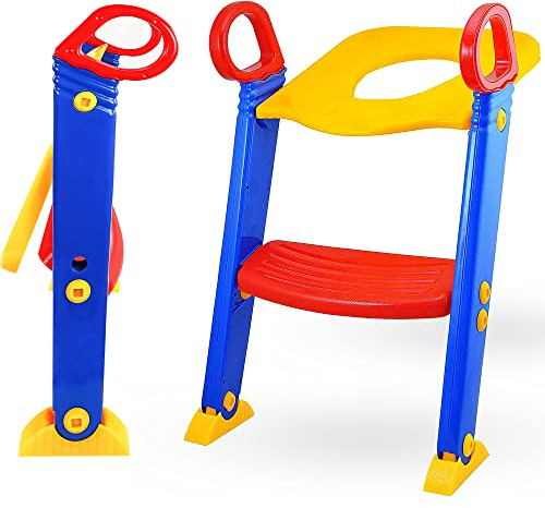 Baby Potty Training Ladder Toilet Seat Chair Step Kids Toddler