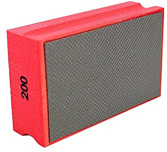 Karl Dahm Diamant-Schleifpad – 50462 - rot, Körnung 200 I Profi-Handschleifer zum Brechen von Fliesenkanten und zum Schleifen von Fliesen, Feinsteinzeug und Naturstein
