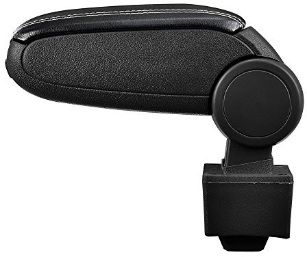 LP Trade Apoyabrazos Central para A3 S3 8L | Accesorio consola de almacenamiento y reposamanos con compartimento organizador | Pieza separada de interior del coche | Piel sintética negra - Costura