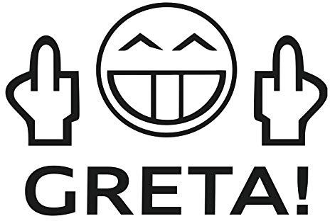 f... klimagreta Dirty Diesel Fun Fridays for Future Klima Aufkleber Sticker Anti Greta (schwarz)