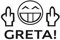 f... klimagreta Dirty Diesel Fun Fridays for Future Klima Aufkleber Sticker Anti Greta (schwarz)