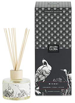 DECORAGLOBA - Ambientador Mikado, Difusor de Perfume - Fragancia MISOGI - Aroma Dulce y especiado - Colección Japón Experience (250ml)