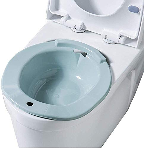 Bidet Bidetbecken,Sanitärbidet, Bidet Einsatz für Toilette - 100% bruchsicher - Ideale Sitzbadewanne Toiletteneinsatz für Schwangere,blau