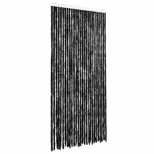 vidaXL Insect Curtain Anthracite Chenille Mosquito Screen 118x220 cm - Doorway Insect Barrier for Home/Caravan