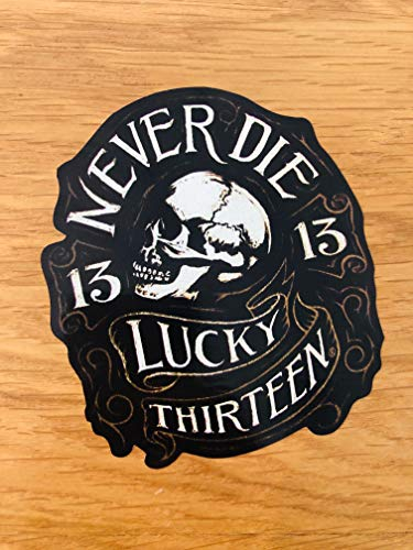 Never DIE 13 Lucky Thirteen Aufkleber Sticker Skull V8 Youngtimer Hoonigan Mi272