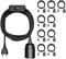 ledscom.de 10 Stück Textilkabel LEHA, Stecker, Schalter, schwarz, 3 m, Lampen-Fassung, 1x E27 max. 60W