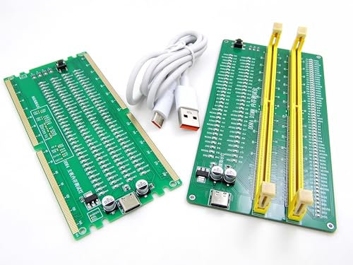 Lingvetron Nice DDR4 DRAM Desktop Memory Module and PC Computer Motherboard DDR4 RAM Slot Complete Set Diagnostic Analyzer Post Tester Card Solution Kit 288 Pin Speed Voltage