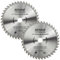 (PACK OF 2) Rennie Tools 250mm x 30mm x 40T TCT Circular Wood Saw Blades Includes 25mm 20mm & 16mm Bore Reduction Rings. Compatible with Bosch Makita Dewalt Circular Saw Etc. Fits 255mm Circular Saws