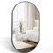 COFENY Ovaler Wandspiegel, 76 × 43 cm, HD Spiegel Schwarzer Rahmen, Dekorative Wandspiegel für Schlafzimmer, Wohnzimmer, Eingangsbereich, Hängt Horizontal oder Vertikal
