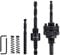 GEINXURN Hex Shaft Hole Saw Mandrel, 7/16-Inch and 3/8 Inch Hole Saw Arbor with 3Pcs Central Drill/2PCS Hex wrench/2Pcs Spring